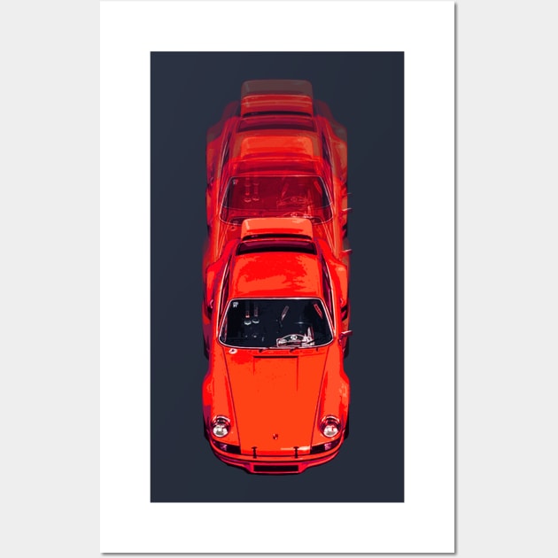 Porsche Red SPEEEED Wall Art by CharlieCreator